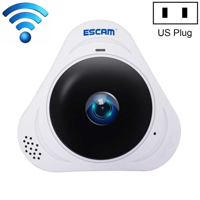 ESCAM Q8 960P 360 Degrees Fisheye Lens 1.3MP WiFi IP Camera, Support Motion Detection / Night Vision, IR Distance: 5-10m, AU Plug, Q8 UK Plug, Q8 US Plug, Q8  AU Plug, Q8 EU Plug