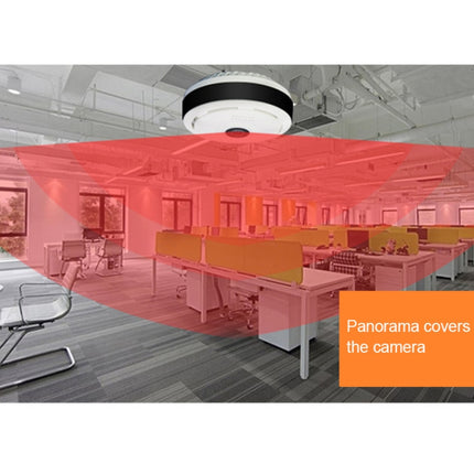 V380pro 360 Degree 1280*960P Network Panoramic Camera with TF Card Slot ,Support Mobile Phones Control, V380pro White