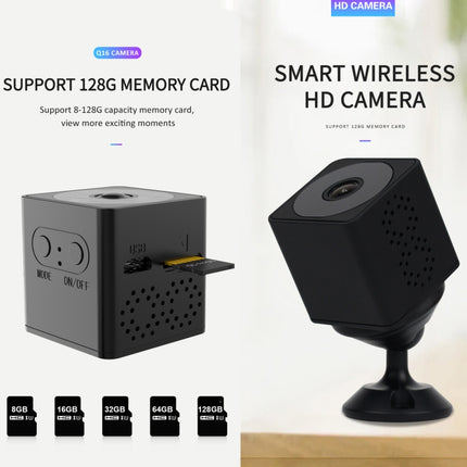 Q16 Mini WiFi Wireless Network Action Camera Wide-angle Recorder with Night Vision and Motion Detection