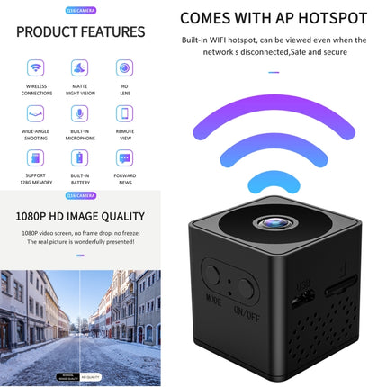 Q16 Mini WiFi Wireless Network Action Camera Wide-angle Recorder with Night Vision and Motion Detection