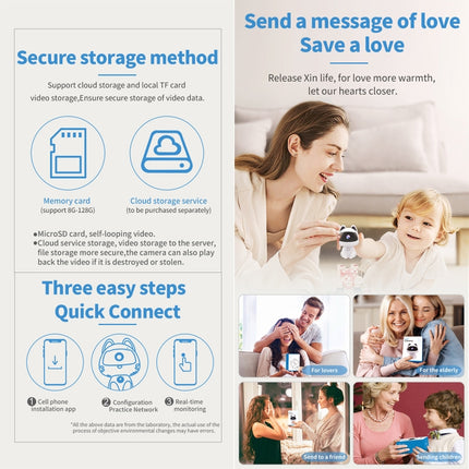 K9 Cute Pets Smart Home Camera, Support Night Vision & Two-way Voice & Motion Detection