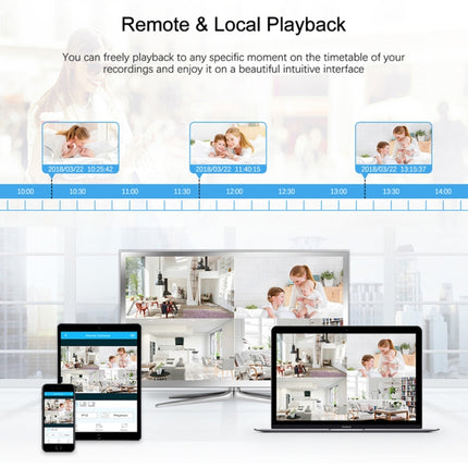 A8B3 / Kit 8CH 1080N Surveillance DVR System and 720P 1.0MP HD Weatherproof Bullet Camera, Support Infrared Night Vision & P2P & Phone Remote Monitor, A8B3 / Kit 8CH White