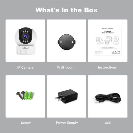 SriHome SH046 4.0 Million Pixels FHD Low Power Consumption Wireless Home Security Camera System, SH046