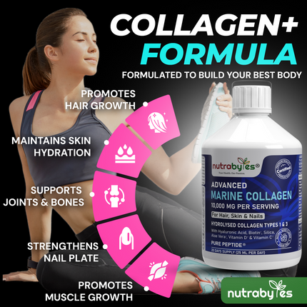 Marine Collagen Liquid 10000mg | Sugar Free | Mixed Berry Flavour | 500ml