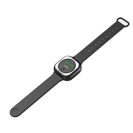 F9 Outdoor Silica Gel Mosquito Repellent Wristband with Clock, F9 (Black), F9 (White)