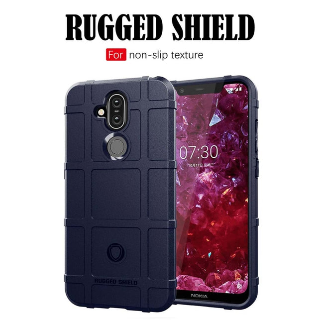 Shockproof Protector Cover Full Coverage Silicone Case for Nokia 8.1 / X7, For Nokia 8.1 / X7