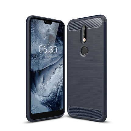 Brushed Texture Carbon Fiber Soft TPU Case for Nokia 7.1