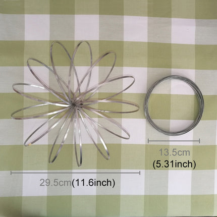 Fidget Spinner Toy Flow Ring Stainless Steel Spring Bracelet Stress Reducer for Children and Adults, 13 Circles