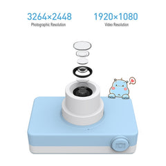 D9 8.0 Mega Pixel Lens Fashion Thin and Light Mini Digital Sport Camera with 2.0 inch Screen & Bear Shape Protective Case & 32G Memory for Children, Pig, Frog, Elk, Giraffe, Sheep, Rabbit, Bear