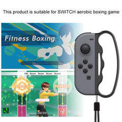 iPlay Small Handle Boxing Grip Gamepad Grip with Strap for Switch Joy-Con, Black, Red