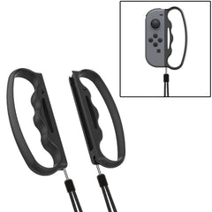 iPlay Small Handle Boxing Grip Gamepad Grip with Strap for Switch Joy-Con, Black, Red