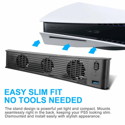 KJH P5-009 Console Cooling Fan For PS5, P5-009(Black), P5-009(White)