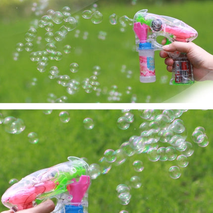 Electric Transparent Toy Bubble Gun, Bubble Liquid Not Included, Electric Transparent Toy Bubble Gun