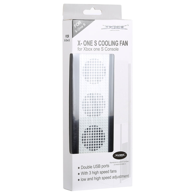 DOBE Game Console Cooling Fans with Dual USB Ports & Low/High Speed Switch for XBOX One S Console, For XBOX One S
