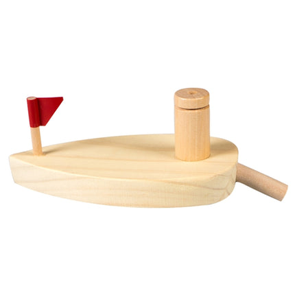 Baby Toys Wooden Balloon Boat Balloon Powered Boat Child Wooden Bath Toys, Wooden Balloon Boat
