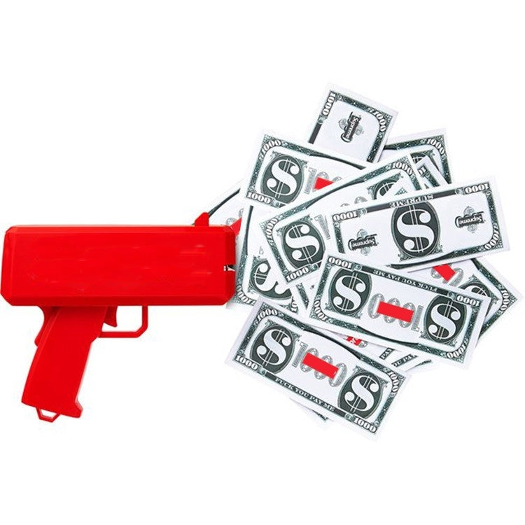 Cash Cannon Rain Money Gun Stress Reducer Anti-Anxiety Toy Christmas Gift Toys for Children & Adults Fun Toy with Indicator Light