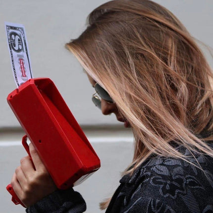 Cash Cannon Rain Money Gun Stress Reducer Anti-Anxiety Toy Christmas Gift Toys for Children & Adults Fun Toy with Indicator Light