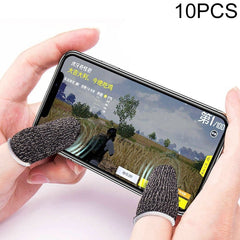 10 PCS Nylon + Conductive Fiber Non-slip Sweat-proof Mobile Phone Game Touch Screen Finger Cover for Thumb / Index Finger