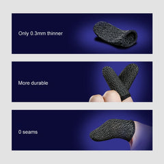 10 PCS Nylon + Conductive Fiber Non-slip Sweat-proof Mobile Phone Game Touch Screen Finger Cover for Thumb / Index Finger