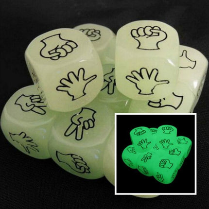 2 PCS Noctilucent drinking Mora Dice Cubes Fun Board Game, Size: 1.8 x 1.8 x 1.8cm