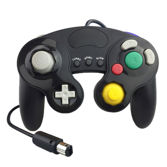 Three-point Decorative Strip Wired Game Handle Controller for Nintendo NGC, For Nintendo NGC(Black)