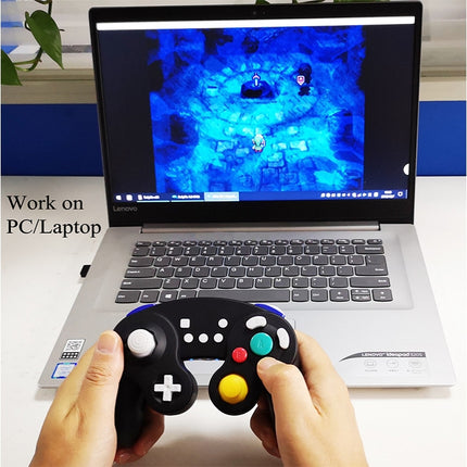 Three-point Decorative Strip Wired Game Handle Controller for Nintendo NGC, For Nintendo NGC(Black)