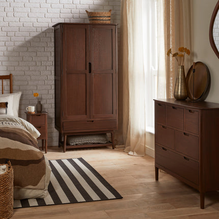 Norway Dark Walnut Wardrobe