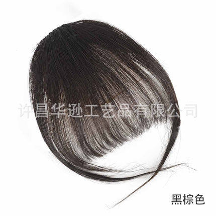 European And American Real Hair Bangs Wig Set Clip-in Bang Women's Natural Light