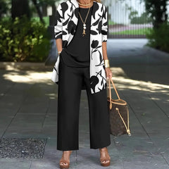 Women's Three-piece Suit Coat Vest Plus Pants Suit