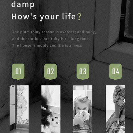 New 2L Dehumidifier For Home Air Dehumidifier Mini Bathroom Air Dryer Moisture Absorber Indoor Moisture Proof