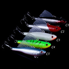 HENGJIA Fast-sinking Fishing Lures Bait 6.5cm/17.2g Wings VIB Pencil Lures Kit, PE016-X