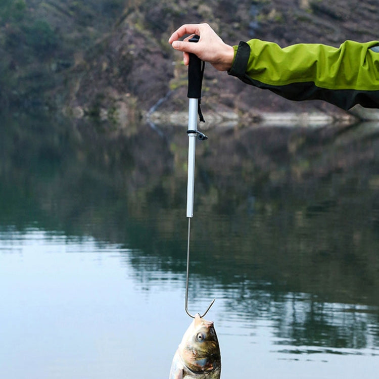 95cm Professional Extendable Fishing Spear Hook Tackle Fishing Landing Gaff with String, 95cm
