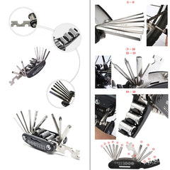 16 in 1 Multifunction Folding Bicycle Repair Combination Tools, 16 in 1