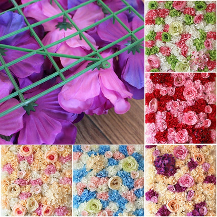Blooming Rose Peony Hydrangea Artificial Encryption Flower DIY Wedding Wall Decoration Photo Background, Size: 60cm x 40cm