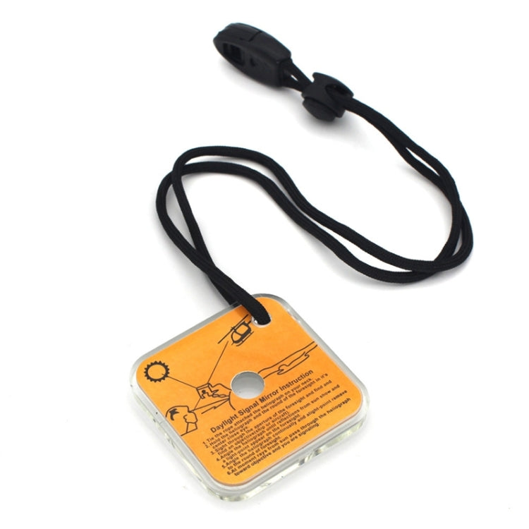 Multifunctional Survival Emergency Rescue Reflective Signal Mirror Hiking Outdoor Tool with Whistle, Signal Mirror