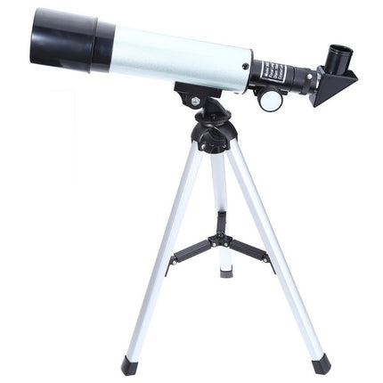 F36050 Portable Professional High Definition High Times Espace Astronomical Telescope Spotting Scope with Aluminum Alloy Tripod(Silver), F36050