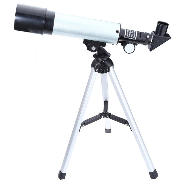 F36050 Portable Professional High Definition High Times Espace Astronomical Telescope Spotting Scope with Aluminum Alloy Tripod(Silver), F36050