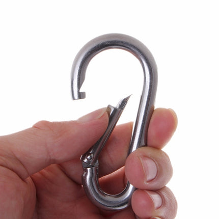 M9 Stainless Steel Carabiner Spring Hook Multi-tool Mountaineering Buckle Lock Camping Hook Rope, Inner Diameter: 8.84mm, M9