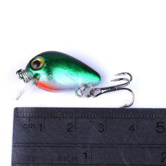 HENGJIA 10 PCS 3cm/1.5g Luya Rock Fishing Lures Bait Bionic Kit with Plastic Box, Box014
