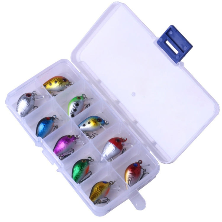 HENGJIA 10 PCS 3cm/1.5g Luya Rock Fishing Lures Bait Bionic Kit with Plastic Box, Box014