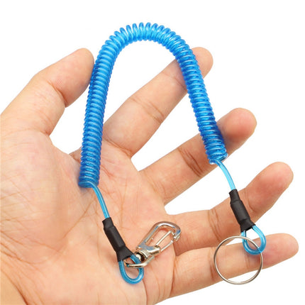 Outdoor Multi-functional Anti-lost Keychain TPU Spring Lanyard, Length: 32cm