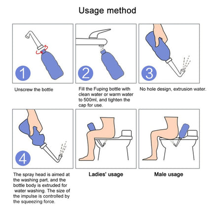 MDT-002 500ml Portable Handheld Travel Bidet Women Vaginal Washing Sprayer