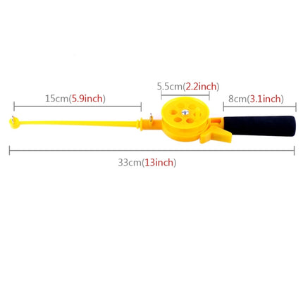 33cm Portable Ice Fishing Rod Plastic Winter Fish Rod Mini Stream Pond Fishing Pole