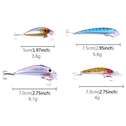 HENGJIA 26 PCS Minnow Fishing Lure Set 4 Models Fishing Tackle Plastic Hard Bait