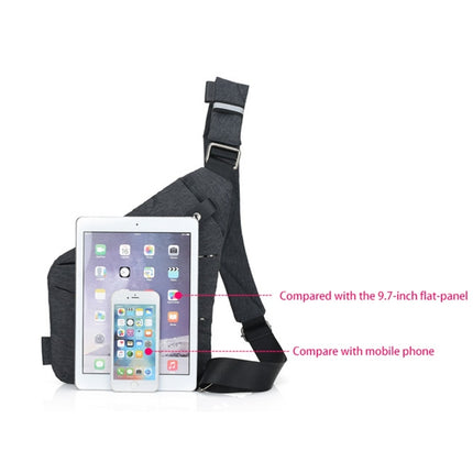 Multi-Function Portable Anti-theft Polyester Business Chest Bag Outdoor Sports Shoulder Bag for Men , Right Shoulder