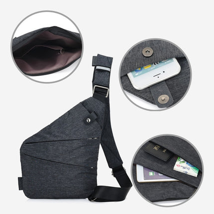 Multi-Function Portable Anti-theft Polyester Business Chest Bag Outdoor Sports Shoulder Bag for Men , Right Shoulder