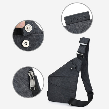 Multi-Function Portable Anti-theft Polyester Business Chest Bag Outdoor Sports Shoulder Bag for Men , Right Shoulder