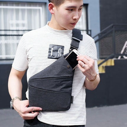 Multi-Function Portable Anti-theft Polyester Business Chest Bag Outdoor Sports Shoulder Bag for Men , Right Shoulder