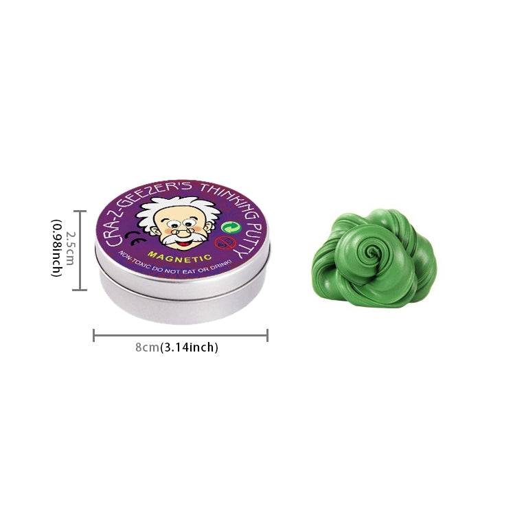 DIY Plasticine Slime Magnetic Rubber Mud Stress Reducer Anti-Anxiety Bouncing Putty Magic Clay Education Toy for Kids and Adults, Big Iron Box Size: 8x2.5cm
