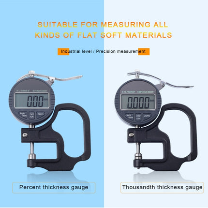 0-25mm Range 30mm Probe Digital Display Micrometer Thickness Gauge